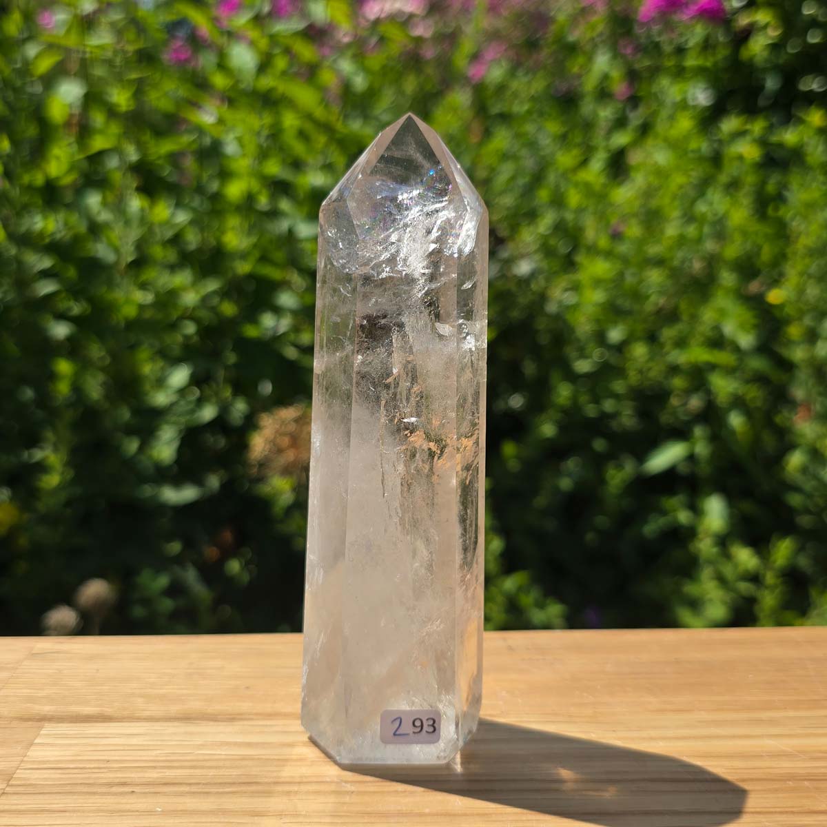 Bergkristall, Quarz, Obelisk geschliffen - 14x4x3 cm - Nr 293