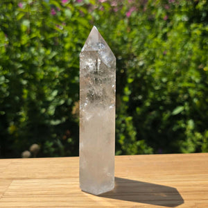 Bergkristall, Quarz, Obelisk geschliffen - 14x4x3 cm - Nr 293