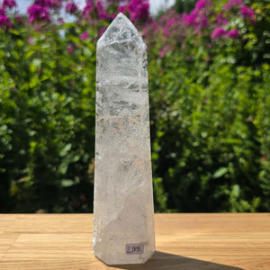 Bergkristall, Quarz, Obelisk geschliffen - 18x5x3 cm - Nr 299