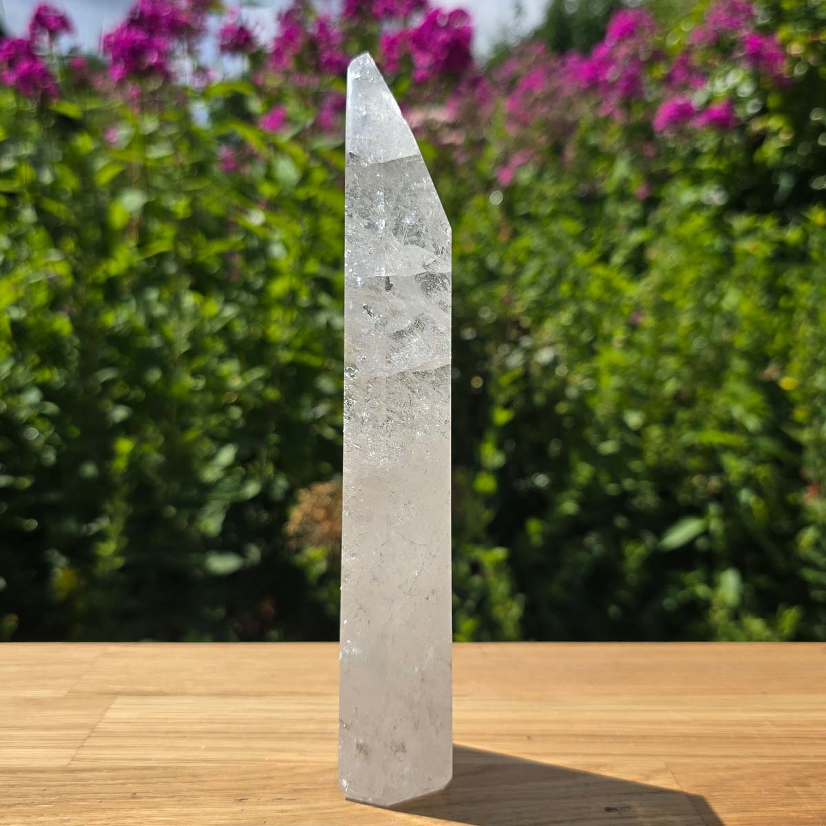 Bergkristall, Quarz, Obelisk geschliffen - 18x5x3 cm - Nr 299