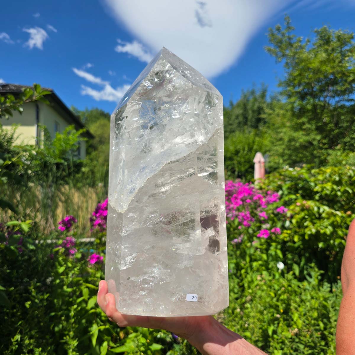 Bergkristall, Quarz, Obelisk geschliffen - 36x18x11 cm - Nr 29