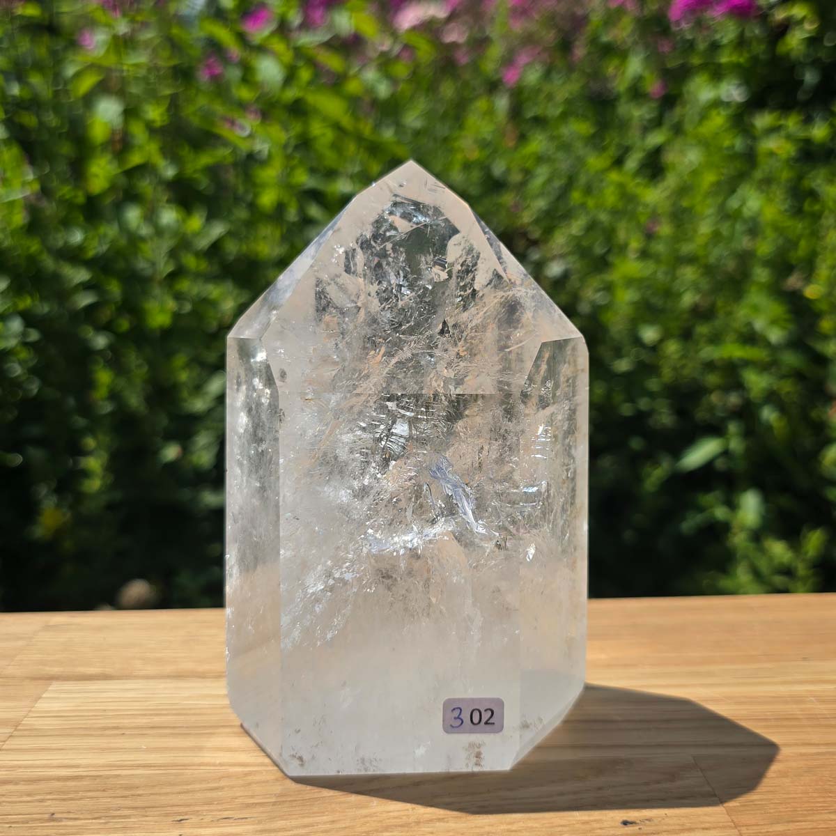 Bergkristall, Quarz, Obelisk geschliffen - 13x9x6 cm - Nr 302