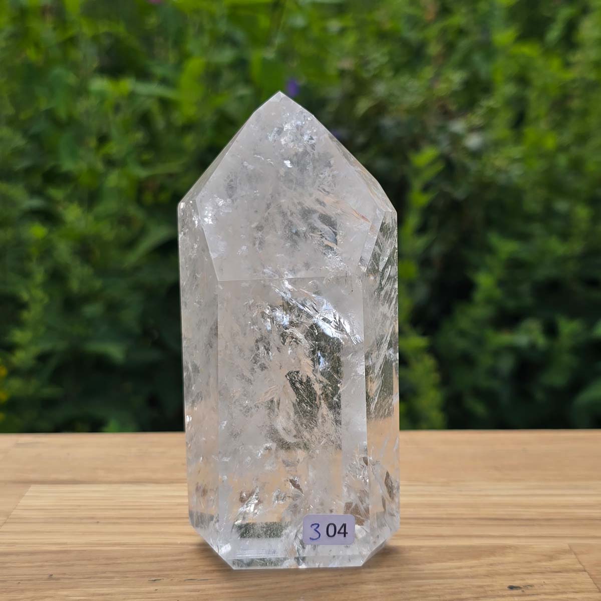 Bergkristall, Quarz, Obelisk geschliffen - 12x6x4 cm - Nr 304