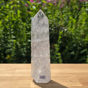 Bergkristall, Quarz, Obelisk geschliffen - 16x5x3 cm - Nr 309