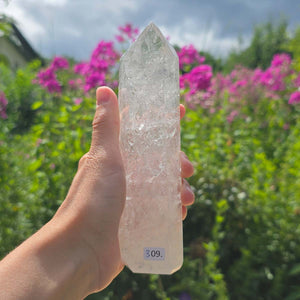 Bergkristall, Quarz, Obelisk geschliffen - 16x5x3 cm - Nr 309