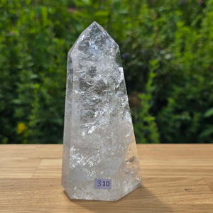 Bergkristall, Quarz, Obelisk geschliffen - 14x7x5 cm - Nr 310