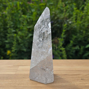 Bergkristall, Quarz, Obelisk geschliffen - 14x7x5 cm - Nr 310