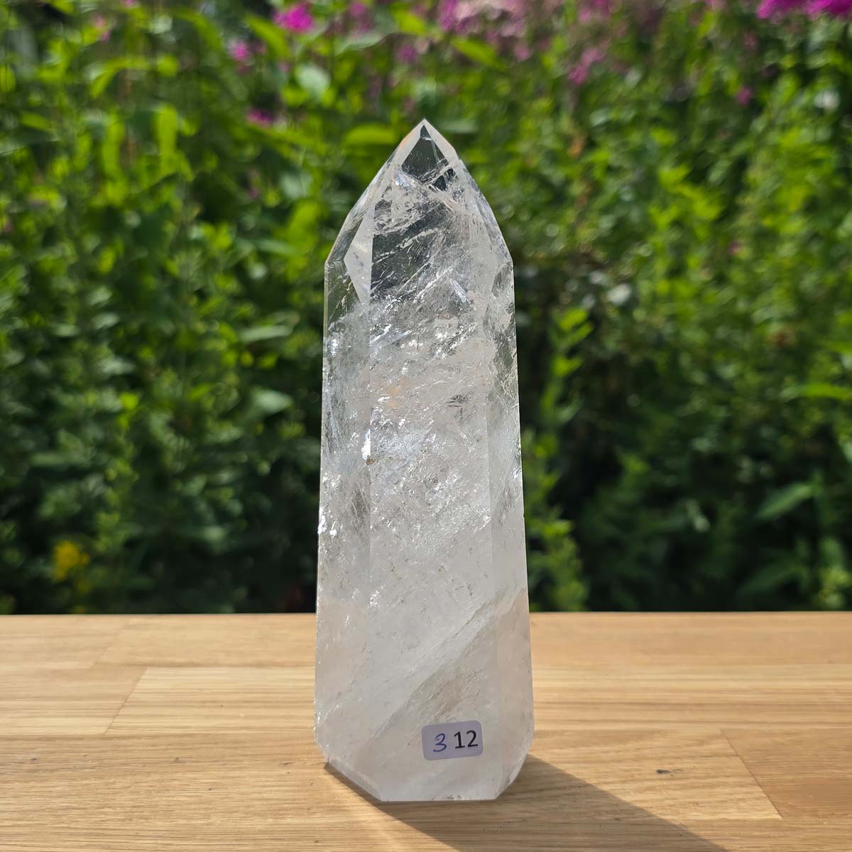 Bergkristall, Quarz, Obelisk geschliffen - 15x5x4 cm - Nr 312