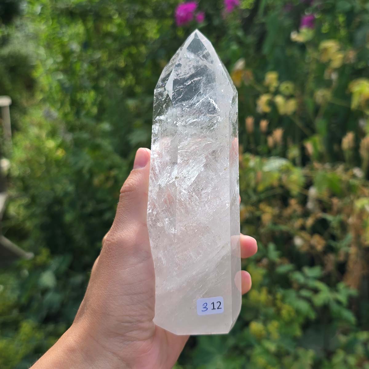 Bergkristall, Quarz, Obelisk geschliffen - 15x5x4 cm - Nr 312