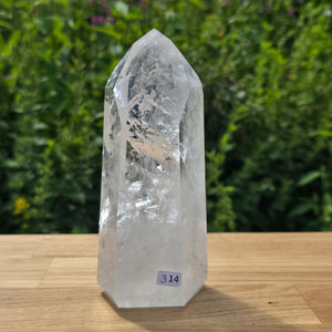 Bergkristall, Quarz, Obelisk geschliffen - 16x7x5 cm - Nr 314