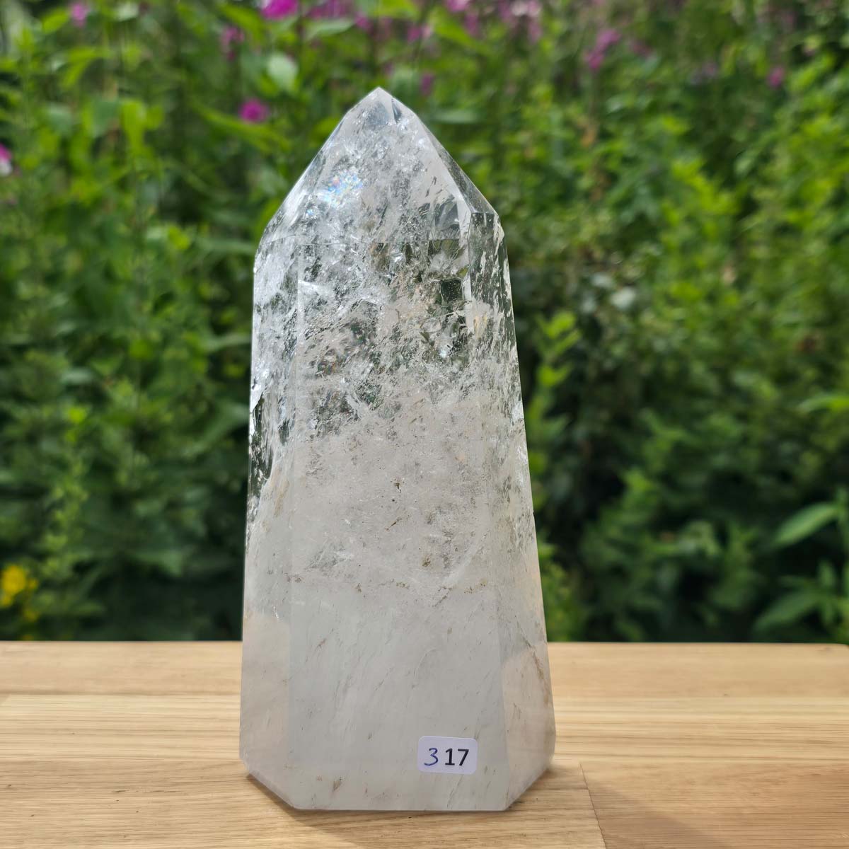 Bergkristall, Quarz, Obelisk geschliffen - 17x8x5 cm - Nr 317