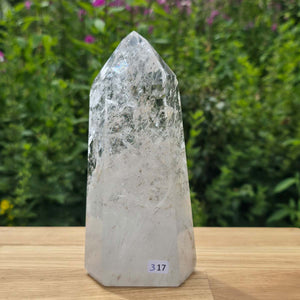 Bergkristall, Quarz, Obelisk geschliffen - 17x8x5 cm - Nr 317