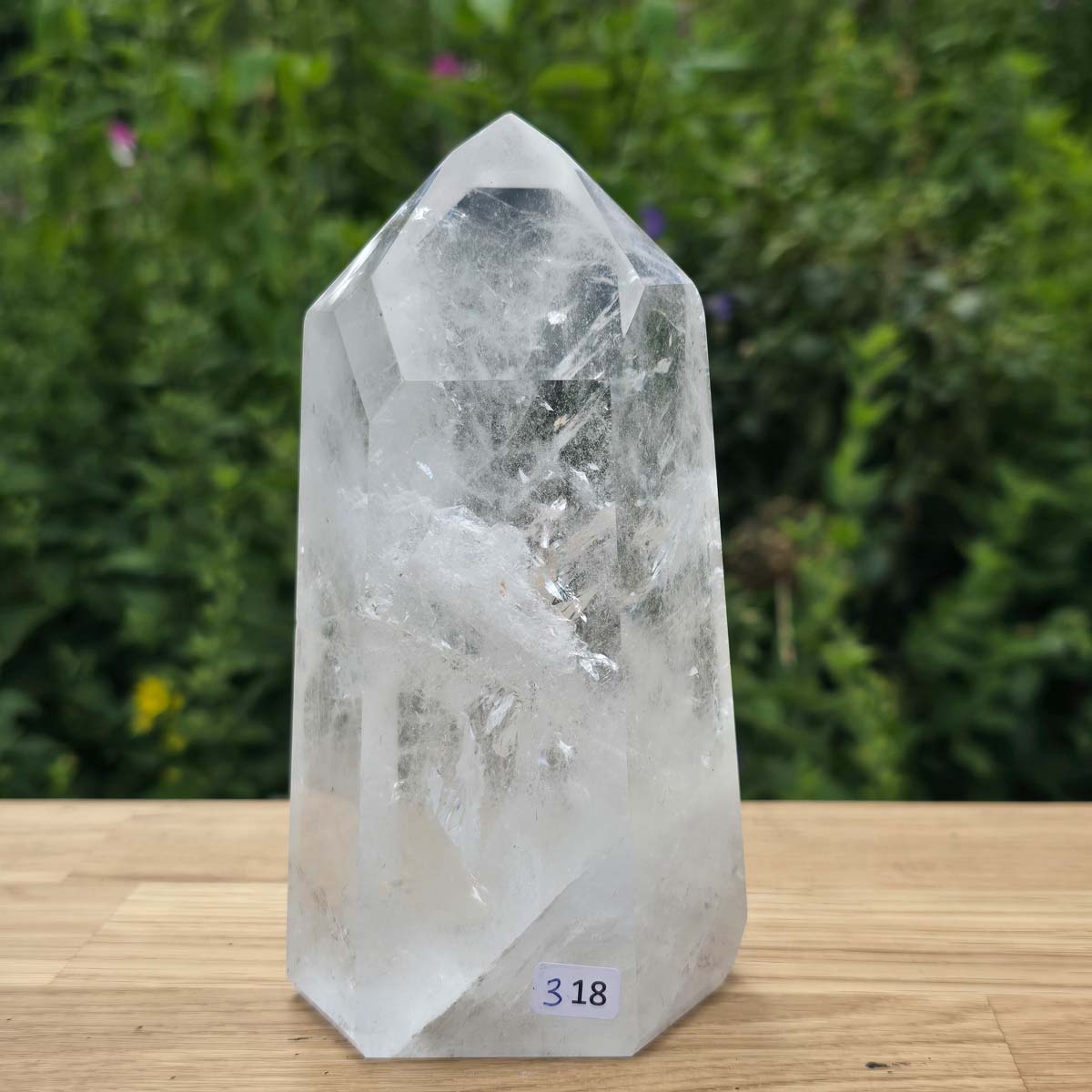 Bergkristall, Quarz, Obelisk geschliffen - 15x8x6 cm - Nr 318