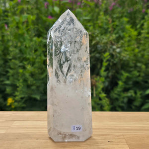 Bergkristall, Quarz, Obelisk geschliffen - 16x6x4 cm - Nr 319