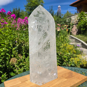 Bergkristall, Quarz, Obelisk geschliffen - 34x14x9 cm - Nr 31