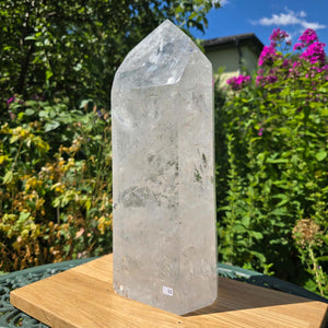 Bergkristall, Quarz, Obelisk geschliffen - 34x14x9 cm - Nr 31