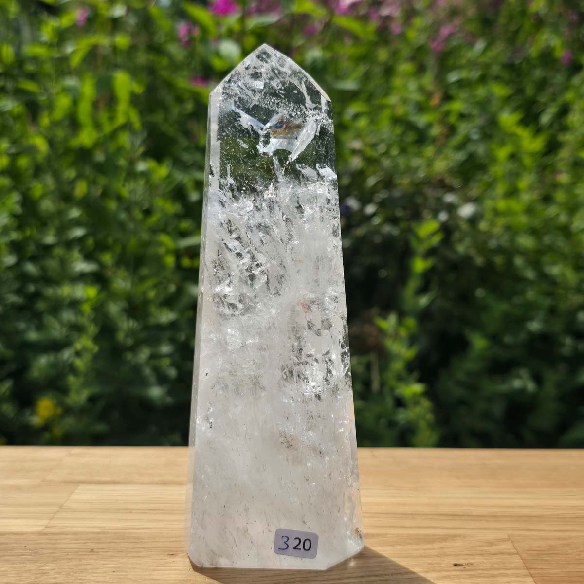 Bergkristall, Quarz, Obelisk geschliffen - 16x6x3 cm - Nr 320