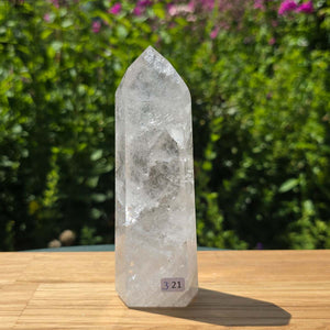 Bergkristall, Quarz, Obelisk geschliffen - 14x5x3 cm - Nr 321