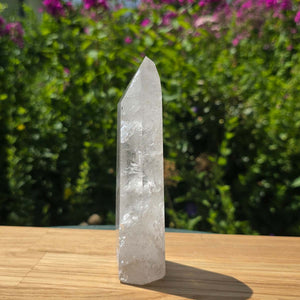 Bergkristall, Quarz, Obelisk geschliffen - 14x5x3 cm - Nr 321
