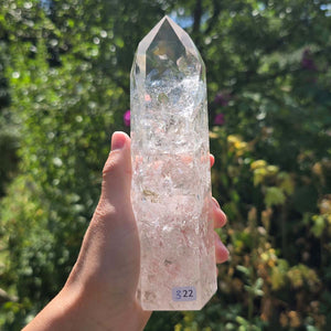 Bergkristall, Quarz, Obelisk geschliffen - 17x5x4 cm - Nr 322