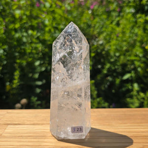 Bergkristall, Quarz, Obelisk geschliffen - 13x5x3 cm - Nr 323