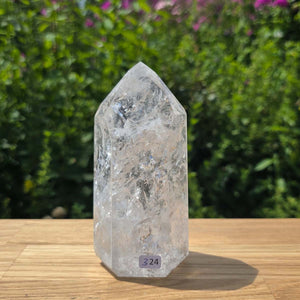 Bergkristall, Quarz, Obelisk geschliffen - 13x6x5 cm - Nr 324