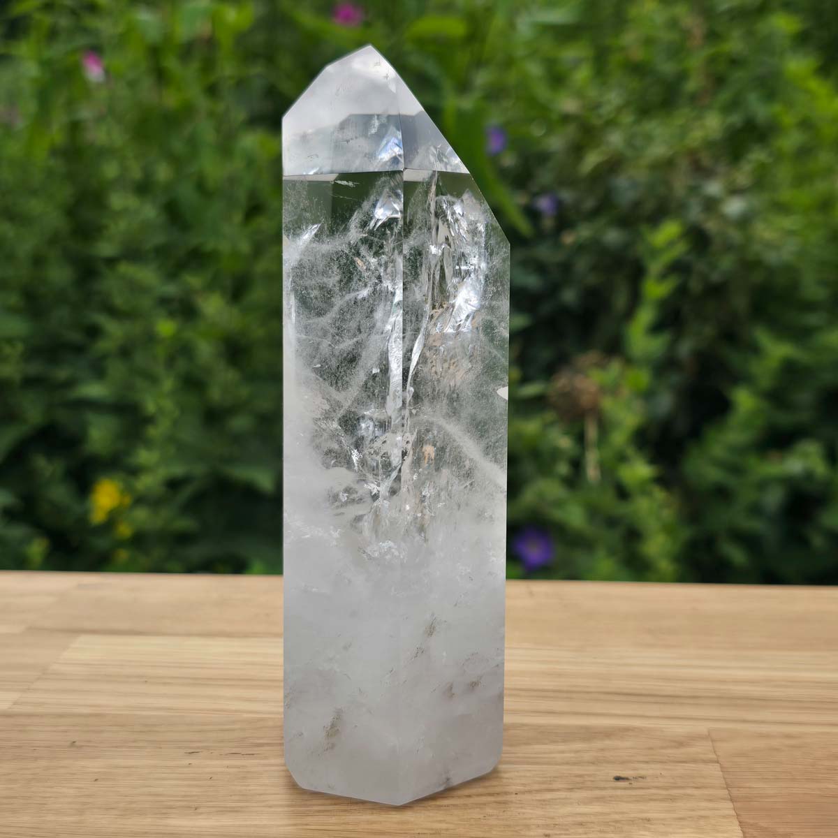 Bergkristall, Quarz, Obelisk geschliffen - 15x6x4 cm - Nr 325