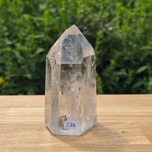 Bergkristall, Quarz, Obelisk geschliffen - 11x6x5 cm - Nr 326