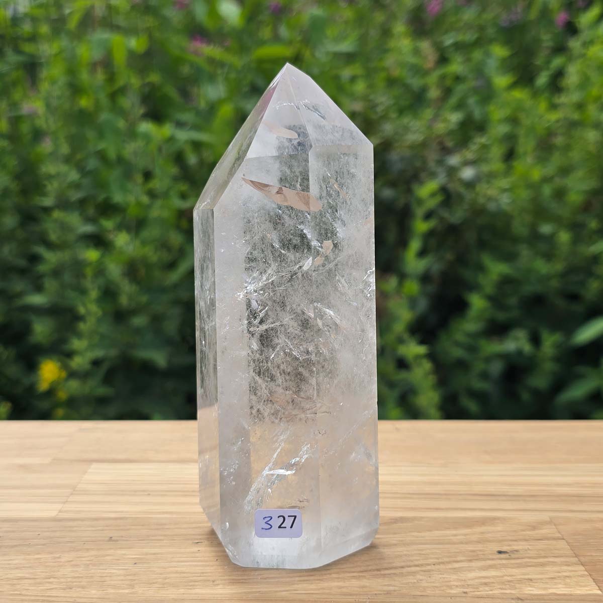 Bergkristall, Quarz, Obelisk geschliffen - 14x6x5 cm - Nr 327
