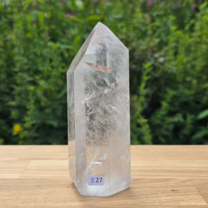 Bergkristall, Quarz, Obelisk geschliffen - 14x6x5 cm - Nr 327