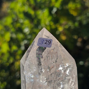 Bergkristall, Quarz, Obelisk geschliffen - 14x6x5 cm - Nr 329