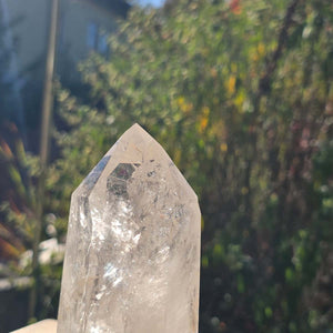 Bergkristall, Quarz, Obelisk geschliffen - 14x6x5 cm - Nr 329