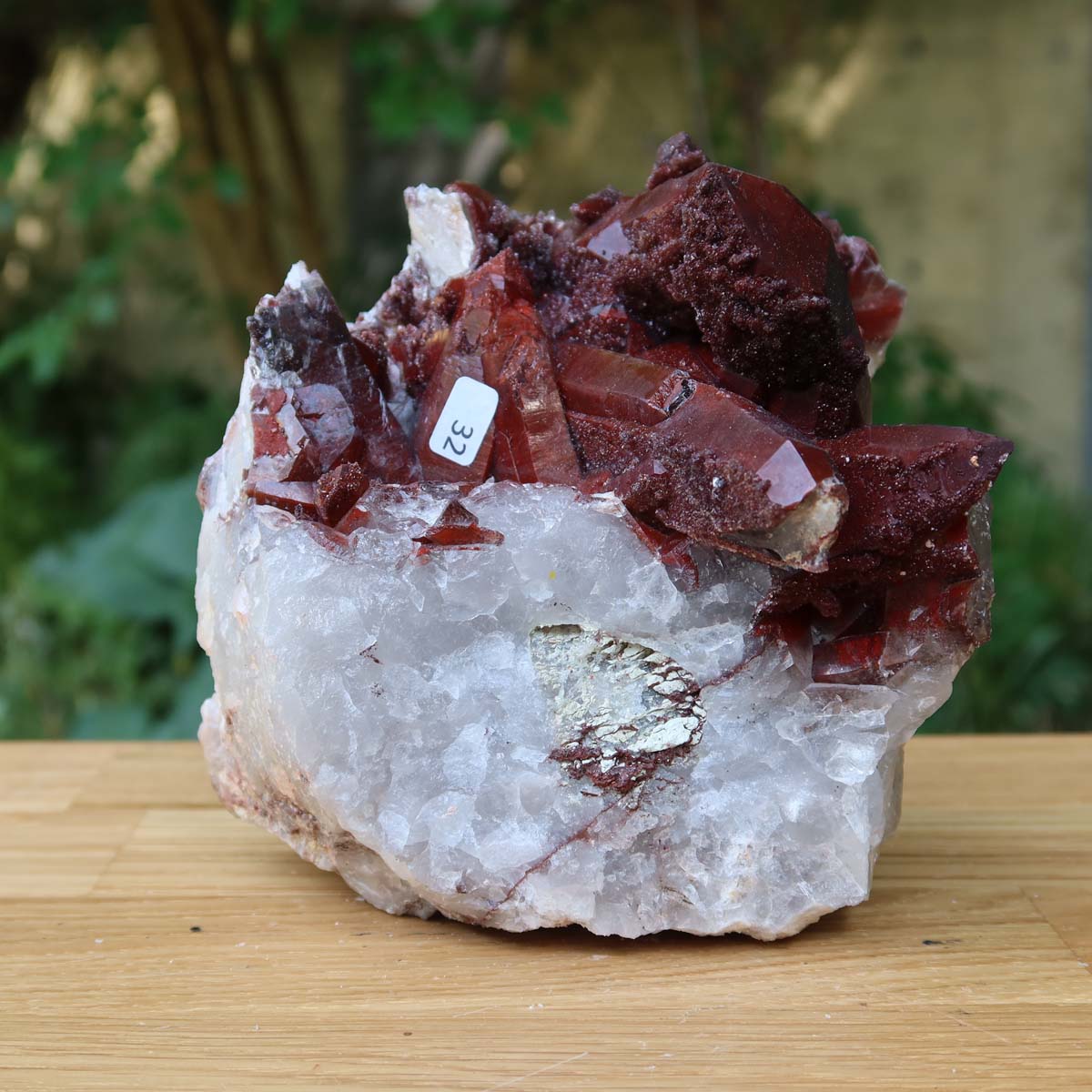 Seltene Hämatit Quarz Bergkristall Stufe (Eisenquarz) 16x14x12cm Marokko Nr. 32