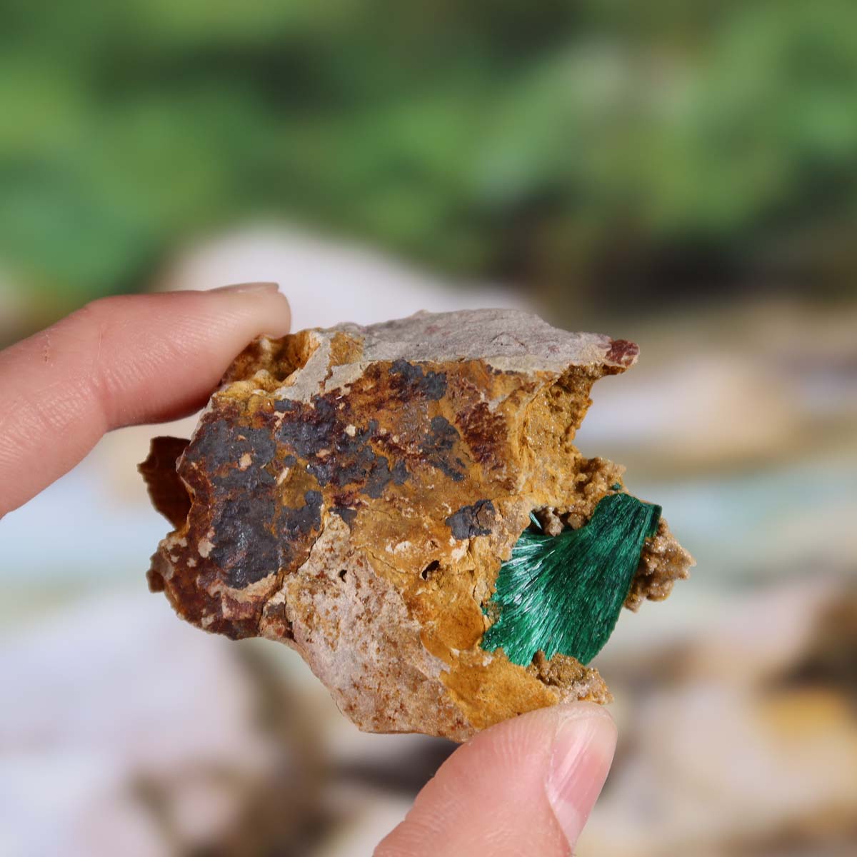 Azurit Malachit - natürlicher Rohstein - 5x4x2cm - Nr. 32