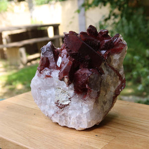 Seltene Hämatit Quarz Bergkristall Stufe (Eisenquarz) 16x14x12cm Marokko Nr. 32