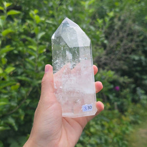 Bergkristall, Quarz, Obelisk geschliffen - 13x5x4 cm - Nr 330