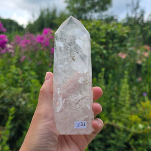 Bergkristall, Quarz, Obelisk geschliffen - 14x5x3 cm - Nr 331