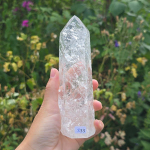 Bergkristall, Quarz, Obelisk geschliffen - 15x5x4 cm - Nr 333