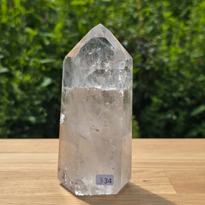 Bergkristall, Quarz, Obelisk geschliffen - 13x6x5 cm - Nr 334