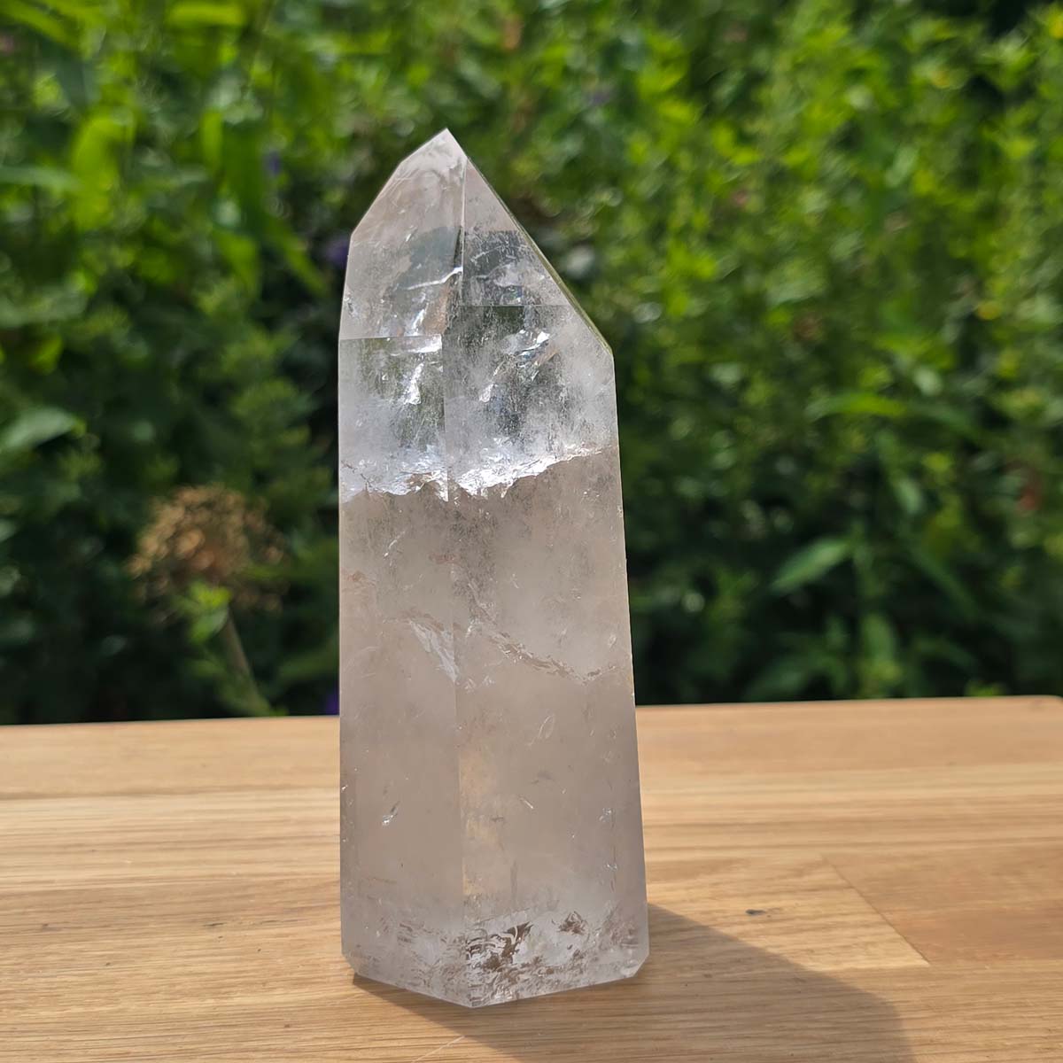 Bergkristall, Quarz, Obelisk geschliffen - 13x6x5 cm - Nr 334
