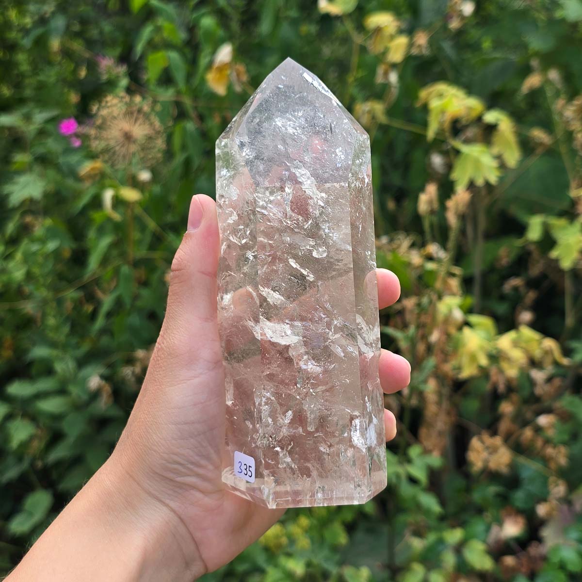 Bergkristall, Quarz, Obelisk geschliffen - 15x6x4 cm - Nr 335