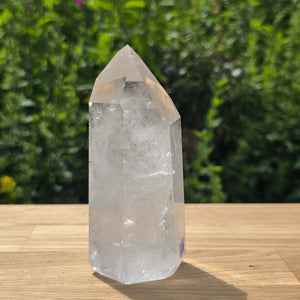 Bergkristall, Quarz, Obelisk geschliffen - 12x6x5 cm - Nr 336