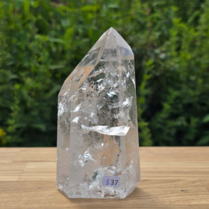 Bergkristall, Quarz, Obelisk geschliffen - 13x7x5 cm - Nr 337