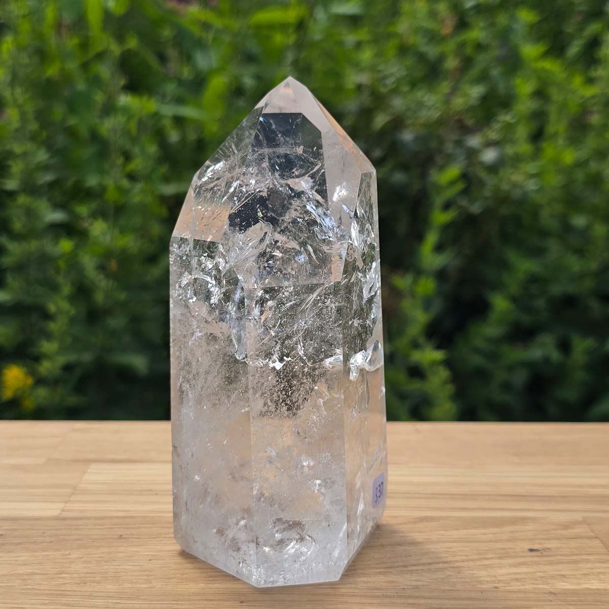 Bergkristall, Quarz, Obelisk geschliffen - 13x7x5 cm - Nr 337
