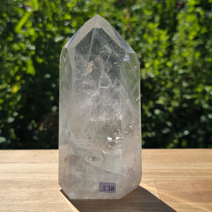 Bergkristall, Quarz, Obelisk geschliffen - 15x7x5 cm - Nr 338