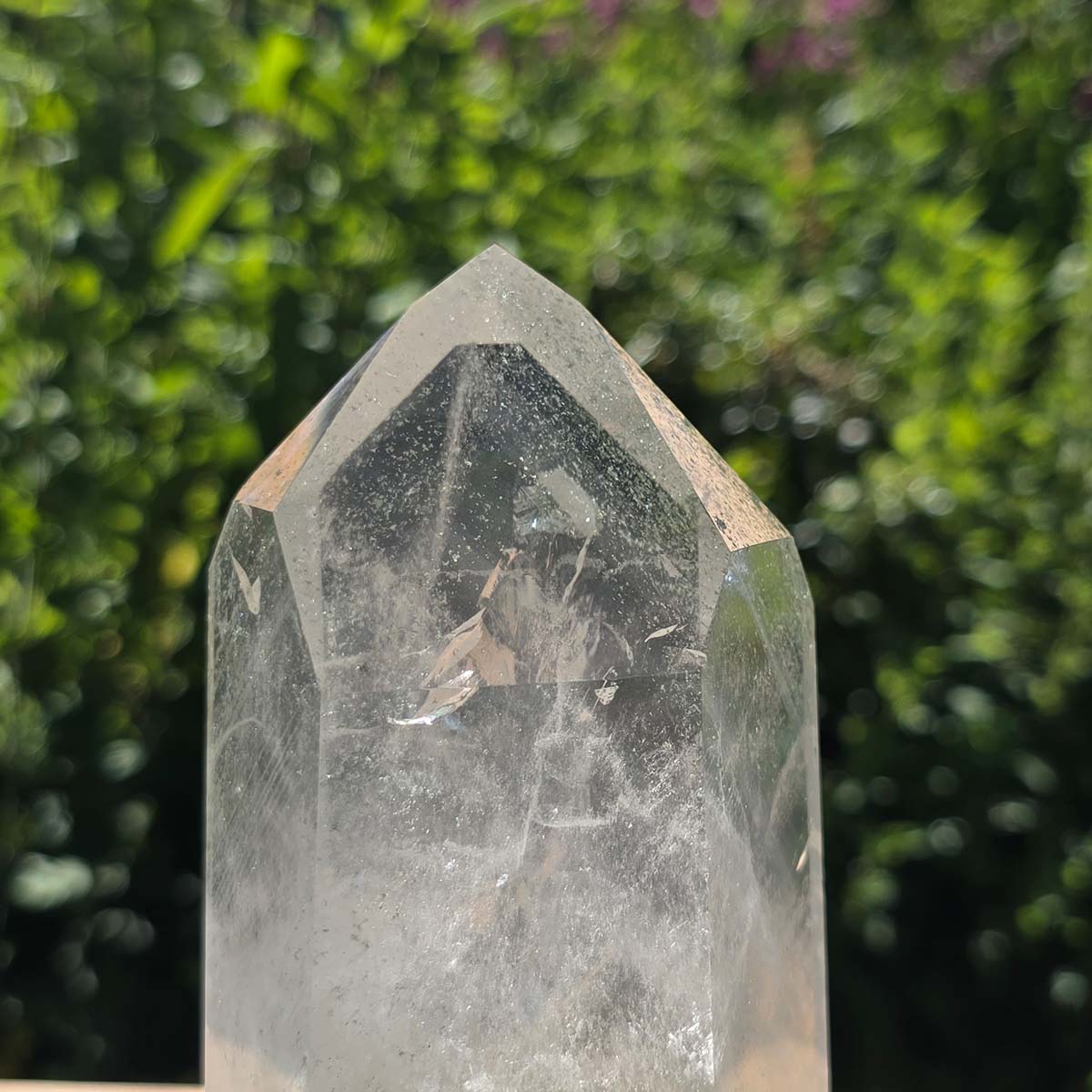 Bergkristall, Quarz, Obelisk geschliffen - 15x7x5 cm - Nr 338