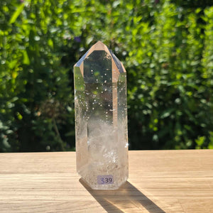 Bergkristall, Quarz, Obelisk geschliffen - 12x5x4 cm - Nr 339