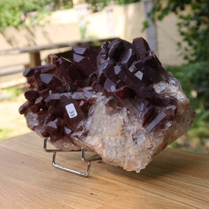 Seltene Hämatit Quarz Bergkristall Stufe (Eisenquarz) 21x14x7cm Marokko Nr. 33
