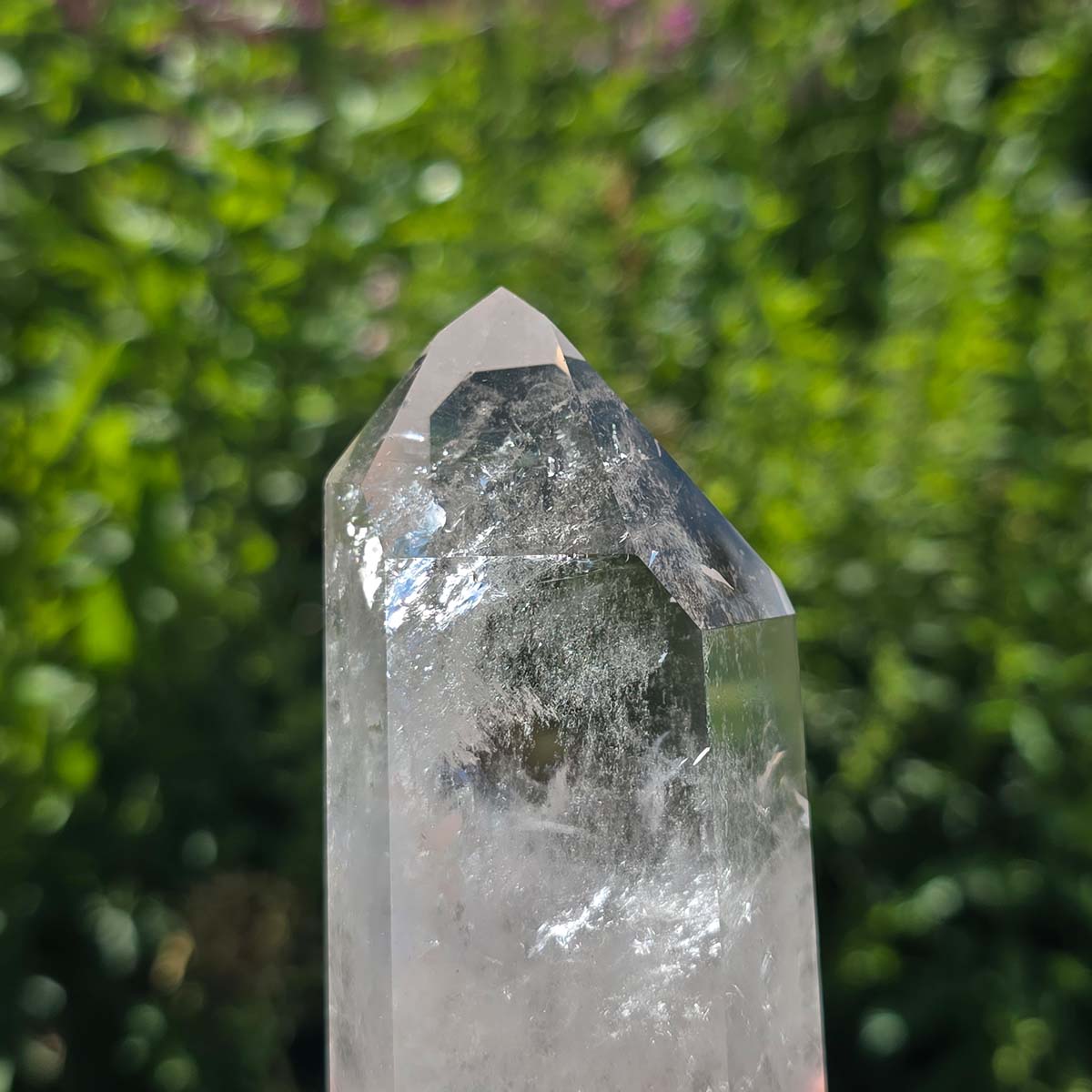 Bergkristall, Quarz, Obelisk geschliffen - 12x5x4 cm - Nr 341