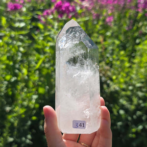 Bergkristall, Quarz, Obelisk geschliffen - 12x5x4 cm - Nr 341